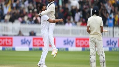 Sports News | Eng Vs Ind, 2nd Test: India on Verge of Famous Lord's Victory, Need 6 Wickets in Final Session (Day 5, Tea)