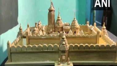 India News | Odisha Youth Makes Miniature Wooden Replica of Puri's Jagannath Temple
