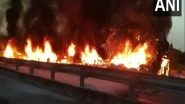 India News | Rajasthan: 4 Killed as Trucks Caught Fire After Collision at NH 8 in Ajmer