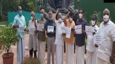 India News | Kerala's Left, Congress MPs Hold Protest in Parliament Demanding Removal of Lakshadweep Chief Administrator