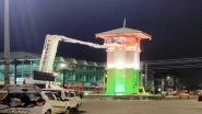 India News | J-K: Clock Tower at Srinagar's Lal Chowk Illuminated in Tricolour