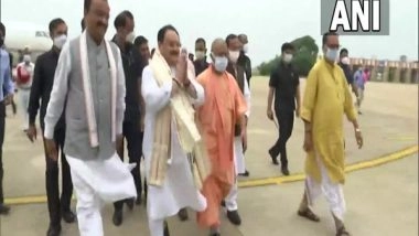 India News | BJP Chief JP Nadda Arrives in Lucknow to Address Meeting of District Council Presidents, Block Chiefs