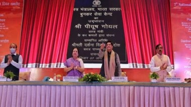 India News |  Piyush Goyal Inaugurates Design Resource Centre at Kancheepuram, Weavers Service Centre at Raigarh