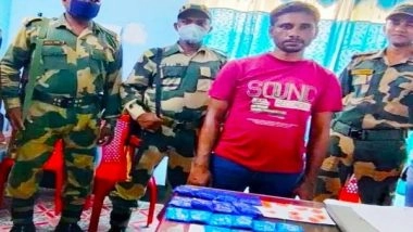 India News | BSF Apprehends Drug Trafficker with 3,700 Yaba Tablets from India-Bangladesh Border
