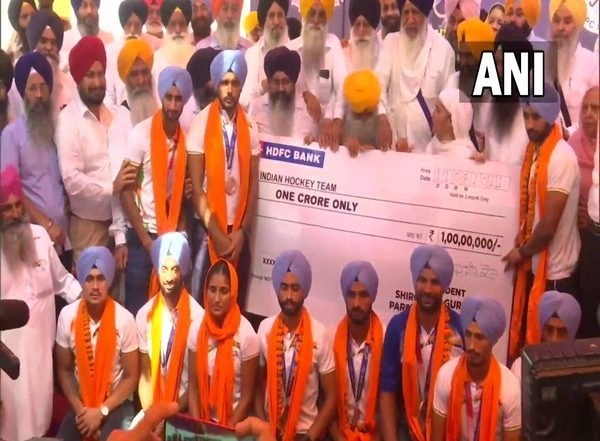 India News | SGPC Awards Rs 1 Crore to Indian Men's Hockey Team