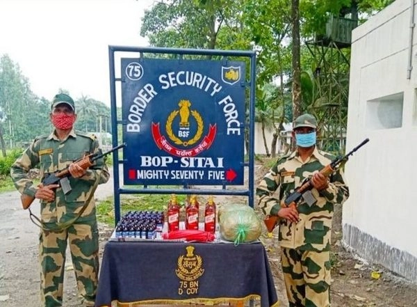 India News | BSF Seizes 8.5 Kg Cannabis, Prohibited Cough Syrup at India-Bangladesh Border