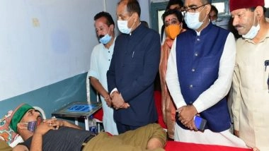 India News | CM Jairam Thakur Visits Kinnaur Community Health Centre to Meet Injured Landslide Victims, Announces Rs 4 Lakh Compensation for Kin of Deceased
