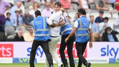Sports News | Eng Vs Ind, 2nd Test: Pitch Invader Casually Joins Indian Team After Lunch