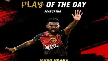 Sports News |  CPL 2021: Udana Fifer, Pollard's Fifty Guide TKR to Win over Barbados Royals