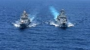 World News | INS Trikand Undertakes Maritime Partnership Exercise with German Frigate Bayern in Gulf of Aden
