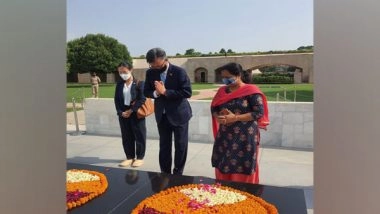 World News | S Korea's Ambassador Pays Homage to Mahatma Gandhi at Raj Ghat