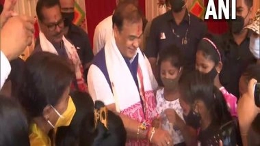 India News | Raksha Bandhan: Women from Different Organisations Tie Rakhis to Assam CM