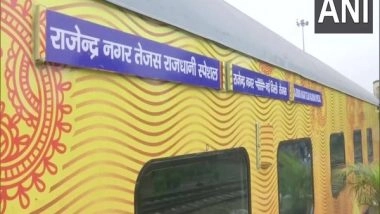 India News | Patna-New Delhi Rajdhani Express to Operate with Tejas Rakes from Sept 1