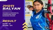 Sports News | Tokyo Paralympics: Jyoti Balyan Finishes 15th in Compound Open Ranking Round