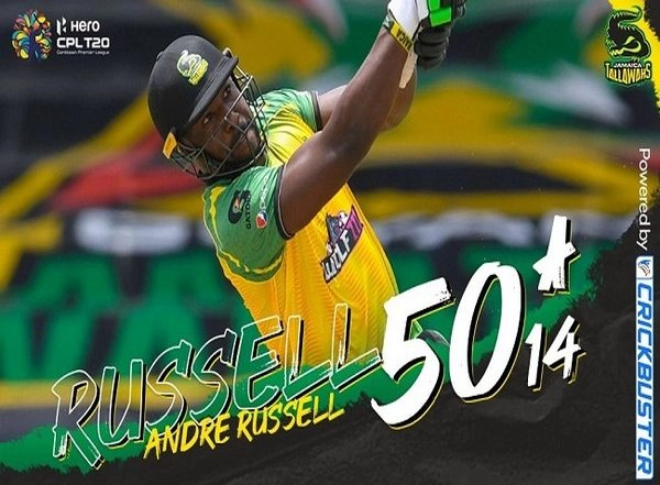 CPL 2021: Andre Russell Fires Fifty in 14 Balls As Jamaica Tallawahs Thrash Saint Lucia Kings by 120 Runs