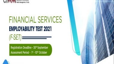 Business News | AIWMI Announces 2nd Edition of 'Financial Services Employability Test' (F-SET) Starting from 1st October 2021