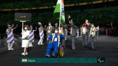 Tokyo Paralympics 2020: Tek Chand Leads Indian Contingent in Opening Ceremony of Paralympic Summer Games