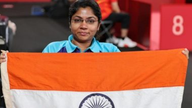 Tokyo Paralympics 2020: Relive Bhavina Patel’s Winning Moment in Women’s Table Tennis Class 4 Semifinal (Watch Video)