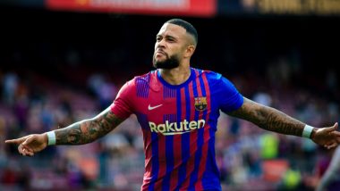 Barcelona 2–1 Getafe, La Liga 2021–22: Memphis Depay’s Strike Helps Catalan Club Clinch All Three Points in Camp Nou