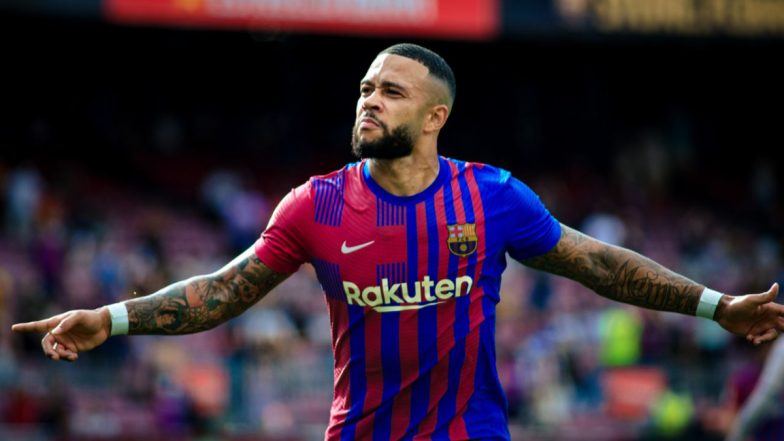 Barcelona 2–1 Getafe, La Liga 2021–22: Memphis Depay’s Strike Helps Catalan Club Clinch All Three Points in Camp Nou