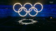 Tokyo Olympics 2020 Closing Ceremony: Colourful Lights Form Glowing Olympic Rings (Check Picture)