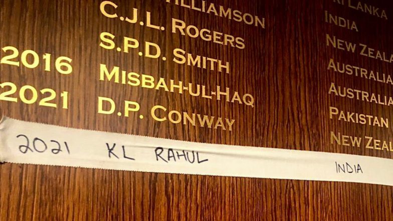 KL Rahul’s Name Soon To Be Etched on Lord’s Honours Board After Hundred During IND vs ENG 2nd Test 2021 (Check Post)