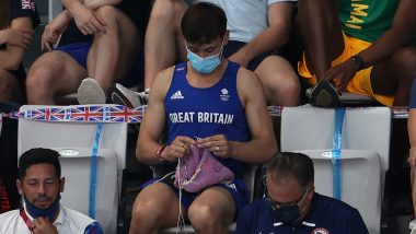 Tom Daley, Tokyo Olympics 2020 Gold Medallist, Seen Stitching While Watching the Women’s Diving Final Event (Watch Video)