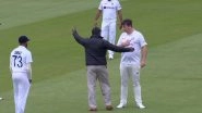 &lsquo;Jarvo 69&rsquo;, a Pitch Invader Attempts to Field for India During the Second Test Against England at Lord&rsquo;s Cricket Ground (Watch Video)