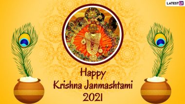 Happy Krishna Janmashtami 2021 Greetings: WhatsApp Stickers, GIF Images, Cute Kanha Ji Photos, Facebook Status Messages and SMS To Send on Gokulashtami