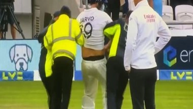 Sports News | Eng Vs Ind: 'Jarvo 69' Invades Pitch Again After Rohit Sharma's Dismissal