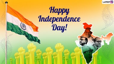 Independence Day 2021 Greetings and HD Images: Send WhatsApp Stickers, Tricolour Pics, Swatantrata Diwas Telegram Photos With Quotes, Messages and Wishes on August 15