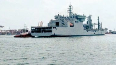 World News | INS Shakti Reaches Colombo with 100 Tons of Oxygen from Visakhapatnam