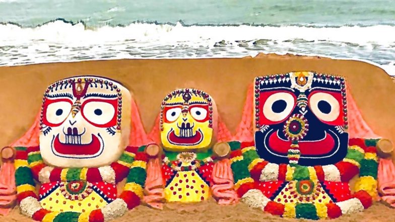 Shree Jagannath Temple Reopens For Devotees After 4 Months; Sudarshan Pattnaik Creates Beautiful 'Jai Jagannath' Sand Art