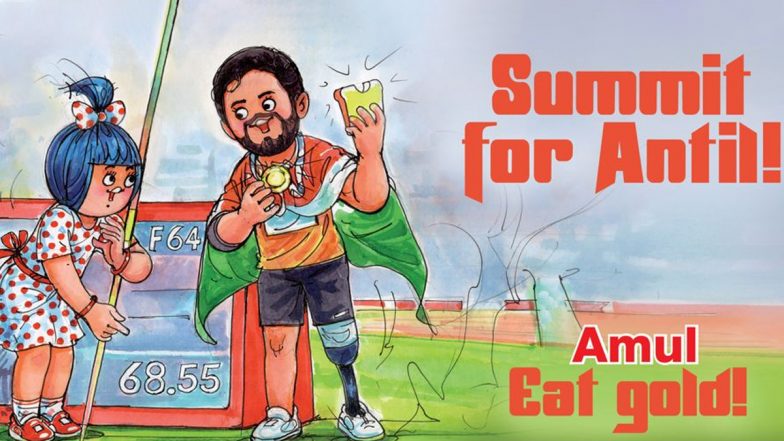 Amul Congratulates Sumit Antil for His Javelin Throw Gold Medal in Tokyo Paralympics 2020 With Interesting Topical (Check Post)