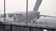Indian Air Force C-17 Aircraft With 168 Onboard Lands at Hindan Air Base From Kabul (Watch Video)