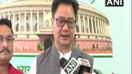 India News | Forces from Outside India Interfering in Assam-Mizoram Issue: Says Kiren Rijiju After BJP MPs Write to PM