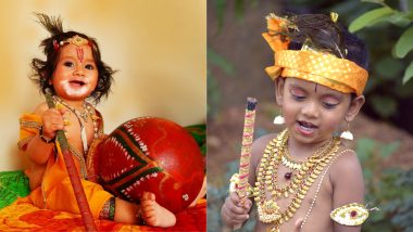 Krishna Janmashtami 2021 Kanha Dress for Boys: Easy Ways to Dress Baby Boy as Lord Krishna on Gokulashtami Festival (Watch Videos)