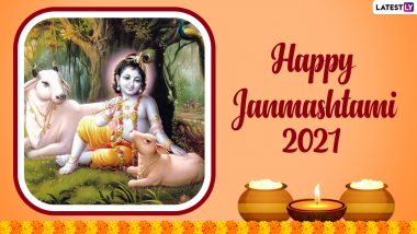 Top Janmashtami 2021 Wishes, WhatsApp Messages, Lord Krishna HD Images, Facebook Status, GIFs, Quotes and Wallpapers To Send to Family and Friends on Gokulashtami