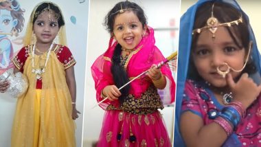 Janmashtami 2021 Radha Dress for Girls: Cute Radha Costumes and Lehenga-Choli for Little Girls to Wear on Gokulashtami