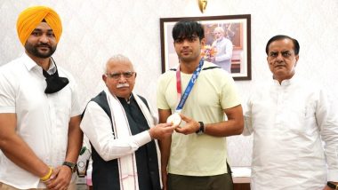 Tokyo Olympics 2020 Gold Medallist Neeraj Chopra Meets Haryana CM Manohar Lal Khattar