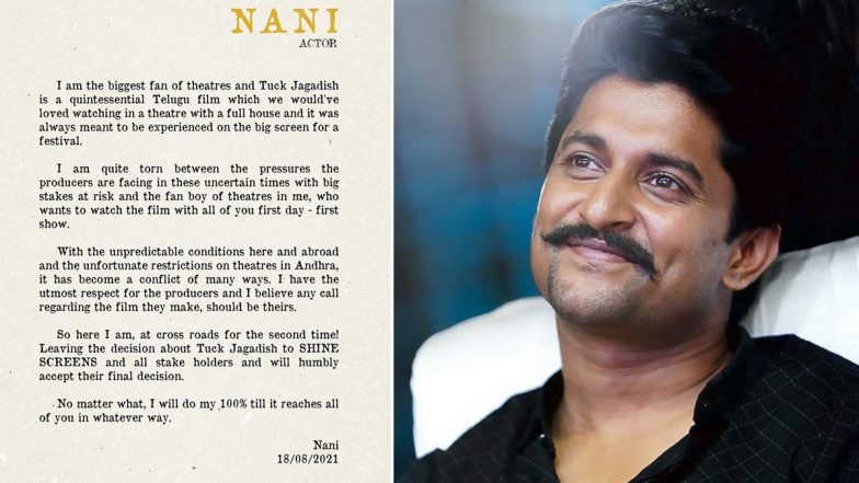 Tuck Jagadish: Nani Issues Statement on His Film's Release Strategy, Leaves Decision to Producers