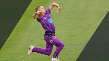 Nathan Ellis Becomes First Bowler to Pick Hat-Trick on T20I Debut, Achieves Feat During BAN vs AUS 3rd T20I 2021 (Watch Video)