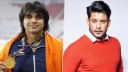 Neeraj Chopra Wins Gold Medal in Men's Javelin Throw, Sidharth Shukla Congratulates Golden Boy For His Impressive Show at Tokyo Olympics 2020!