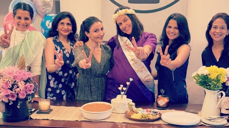 Neha Dhupia Gets the Sweetest “Surprise” Baby Shower by Soha Ali Khan and the Other ‘ Future Maasis’