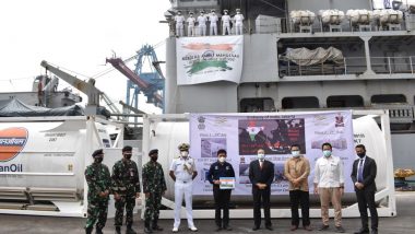 Mission Sagar: Indian Naval Ship Airavat Arrives at Indonesia’s Jakarta To Deliver Medical Supplies