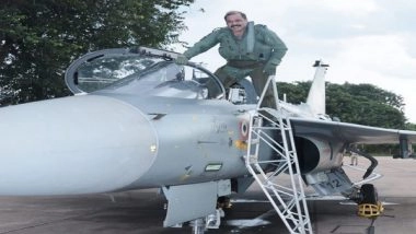 India News | IAF Chief RKS Bhadauria Flies Tejas MK 1 FOC Fighter in Bengaluru