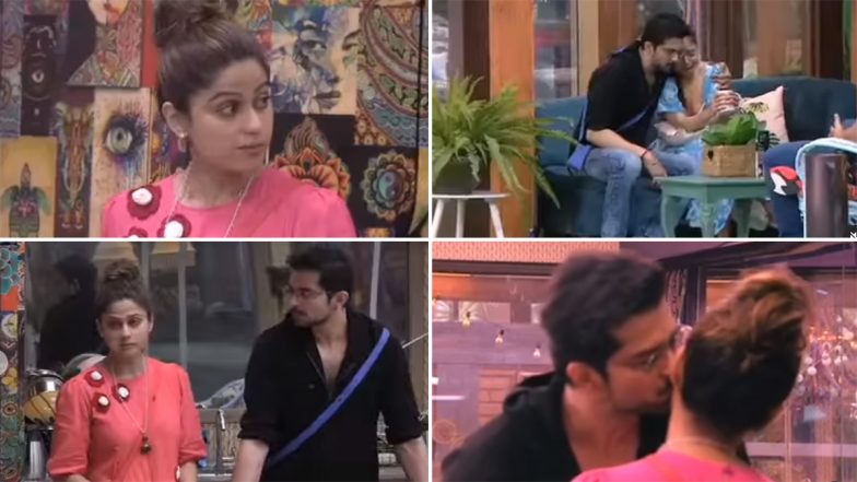 Bigg Boss OTT: Raqesh Bapat Kisses Shamita Shetty After She Gets Upset With Him Over Divya Agarwal (Watch Video)