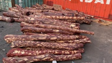 Red Sander Smugglers Arrested in Bengaluru; Logs Over 9 Tonnes Worth Rs 4.5 Crore Recovered in Bannerghatta