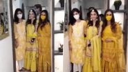 Rhea Chakraborty Spotted at Rumi Jaffery&rsquo;s Daughter&rsquo;s Mehendi Ceremony (Watch Video)