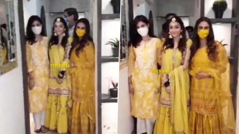 Rhea Chakraborty Spotted at Rumi Jaffery’s Daughter’s Mehendi Ceremony (Watch Video)